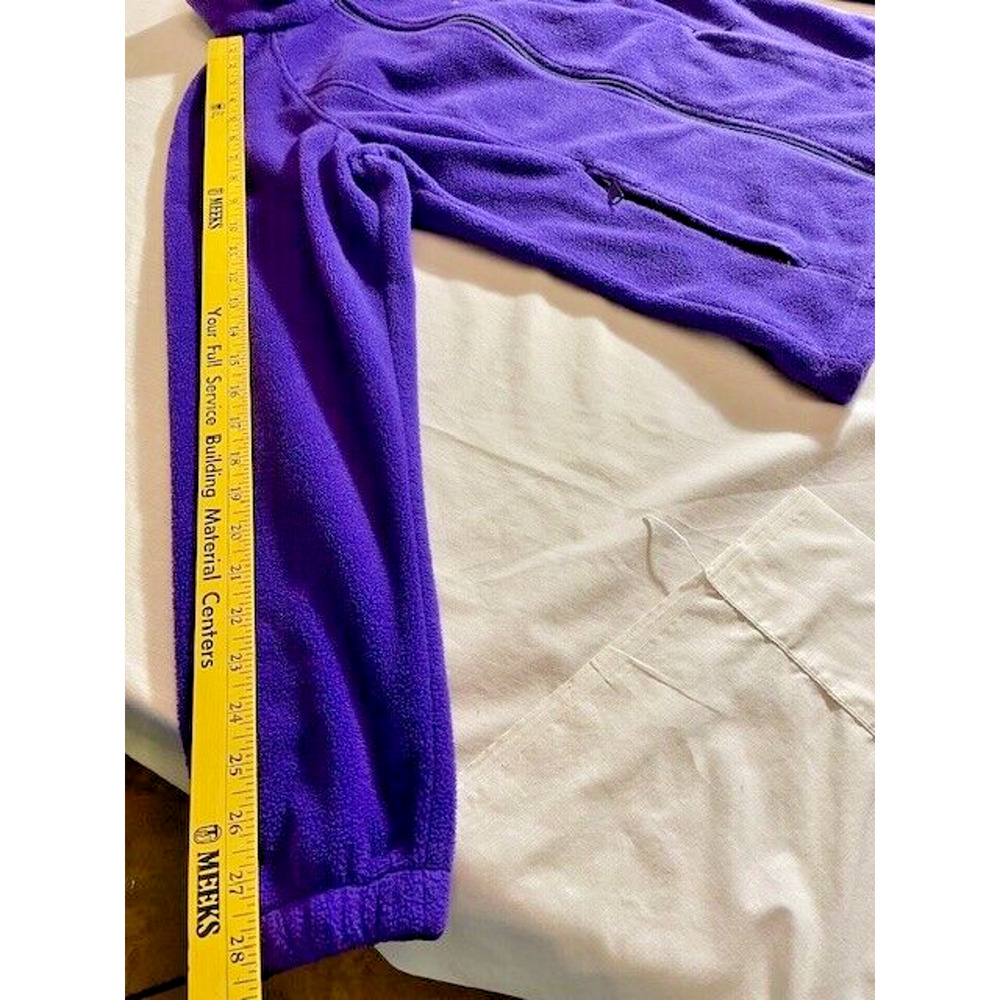 Womens Columbia Fleece Sweater Medium Purple Full Zip - Picture 4 of 11